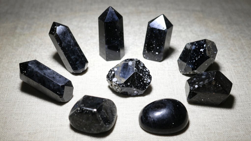 black tourmaline grounding crystals