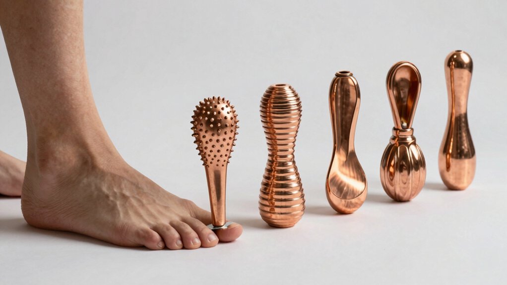copper foot rollers for grounding relief four words