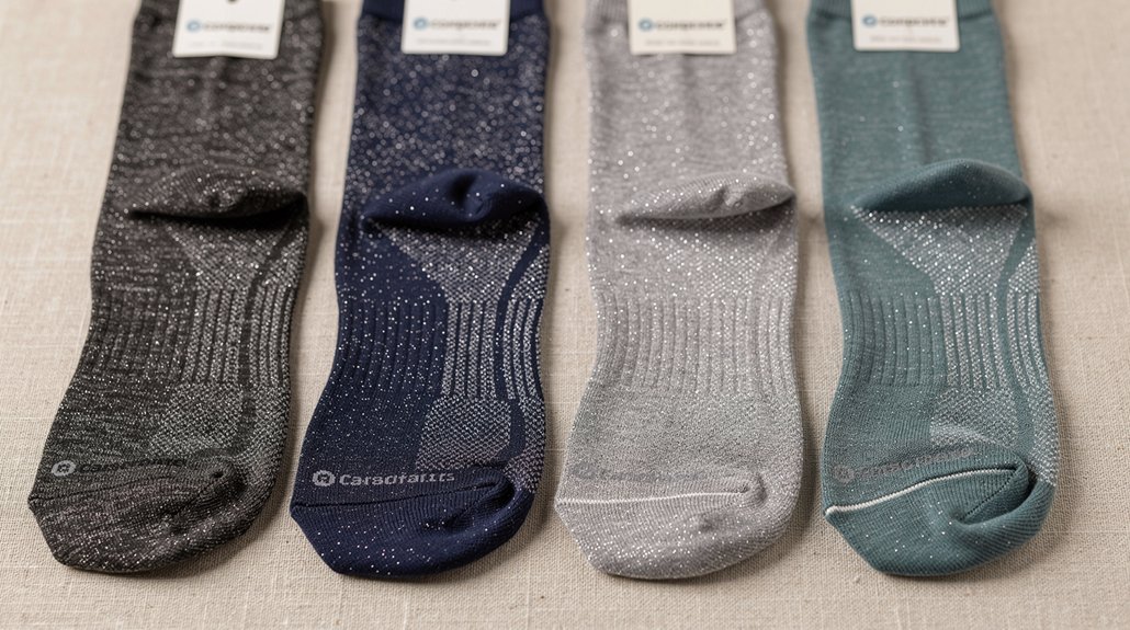 earthing socks with conductive silver fibers