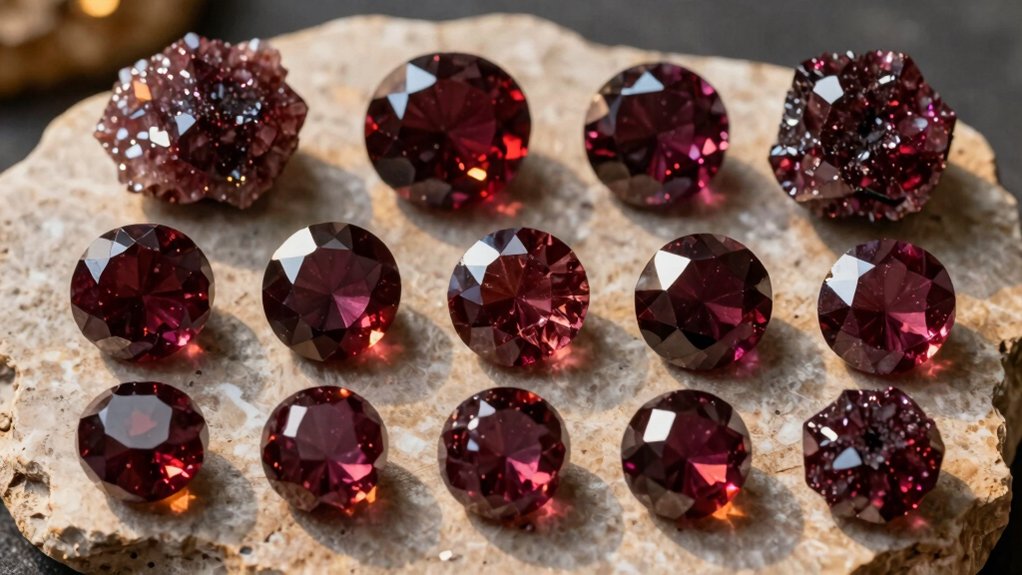 garnet crystals for grounding vitality