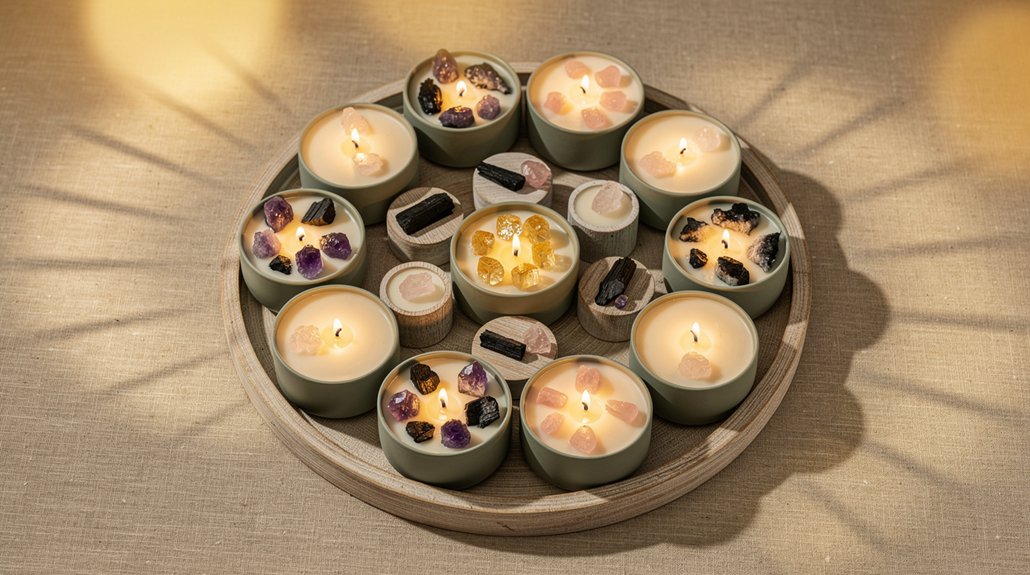 grounding crystal infused candle guide