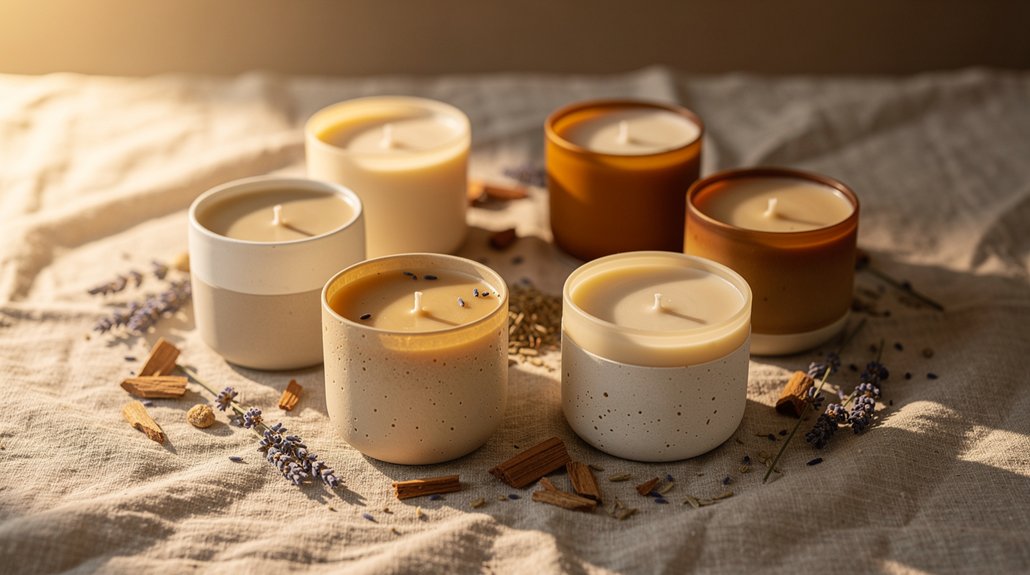 seven soy candles with grounding essential oils 2026